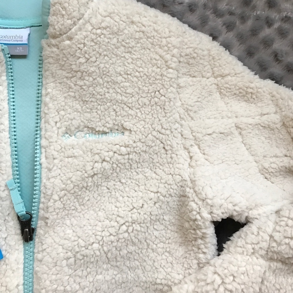 Columbia girls Sherpa coat, size XS, size 6 - Picture 2 of 5